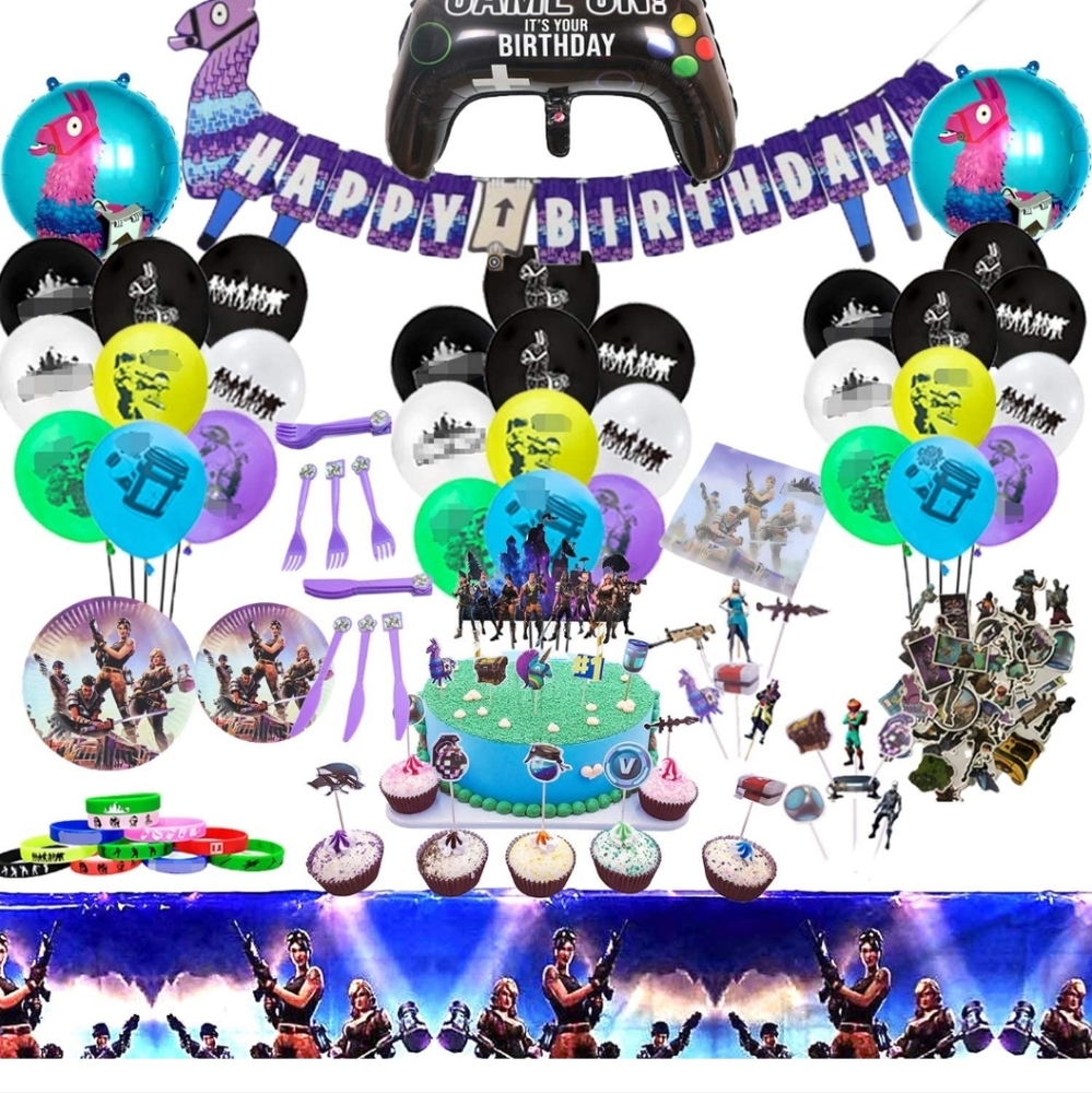Fortnite Theme Birthday Decorations *HUGE LOT!*